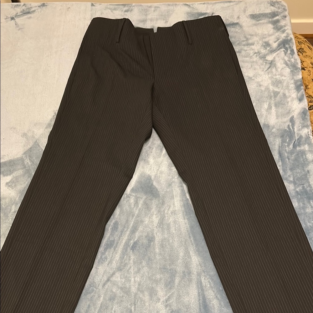 Gucci Mens Button Fly Black Pinstripe Pants Italian size 48